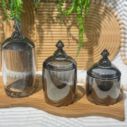 Glass Jar Set 3 Pieces 